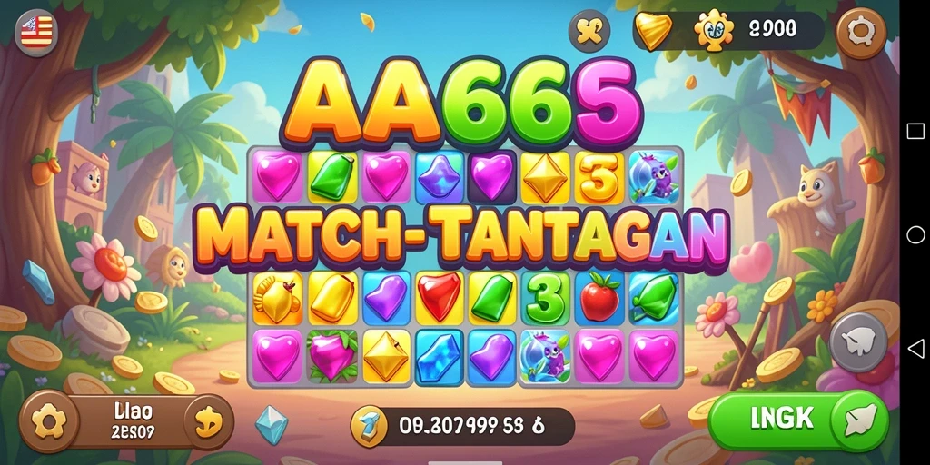 Tampilan gameplay yang seru dan penuh warna dari AA666.