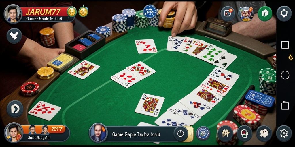Tangkapan layar dari gameplay Gaple yang seru dan interaktif.