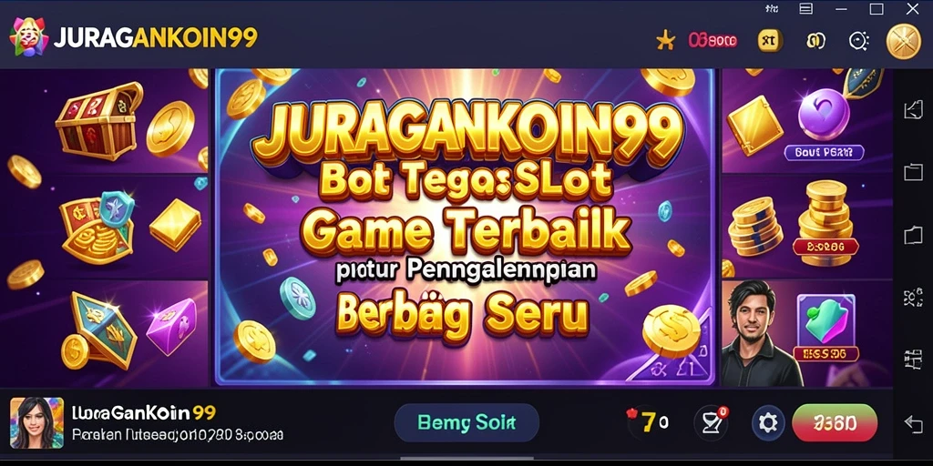 Screenshot utama JURAGANKOIN99 menampilkan gameplay Slot yang seru dan interaktif.