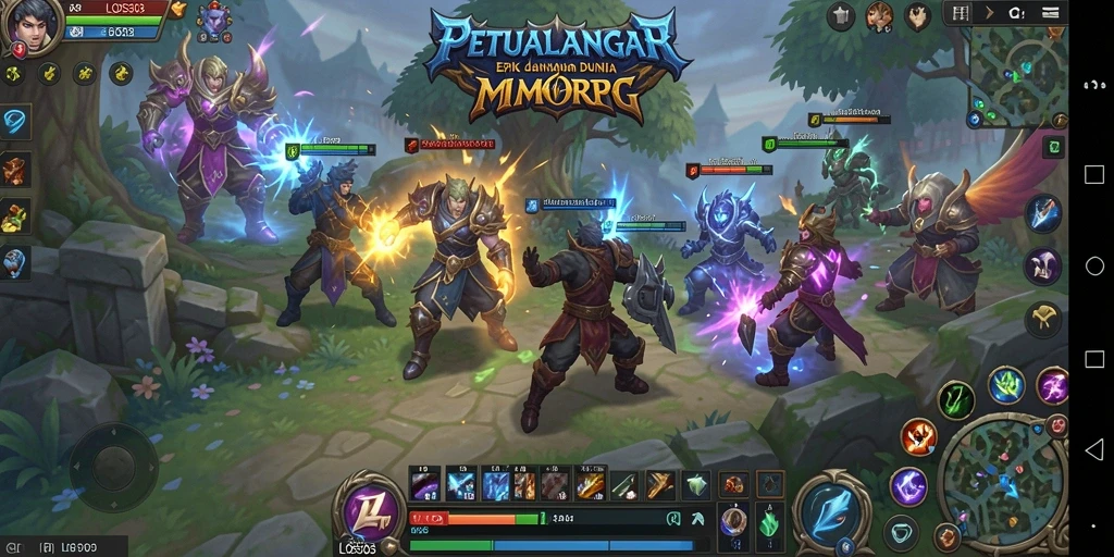 Tangkapan layar gameplay LOS303 yang menunjukkan aksi pertempuran MMORPG.