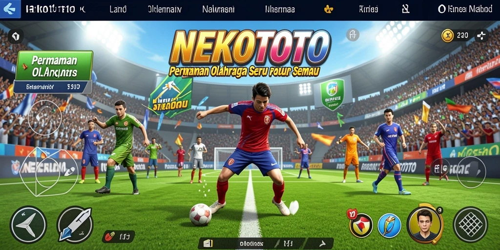 Tampilan gameplay seru NEKOTOTO dalam pertandingan olahraga.