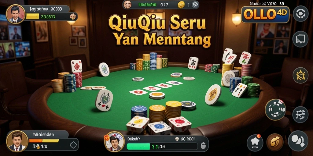 Screenshot utama OLLO4D menampilkan aksi seru dalam permainan QiuQiu.