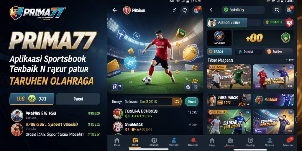 Screenshot utama PRIMA77 menampilkan antarmuka taruhan olahraga yang menarik.