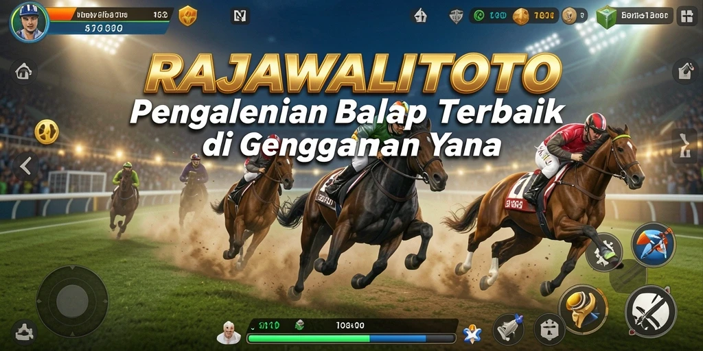 Screenshot RAJAWALITOTO menampilkan keseruan balapan yang menarik.